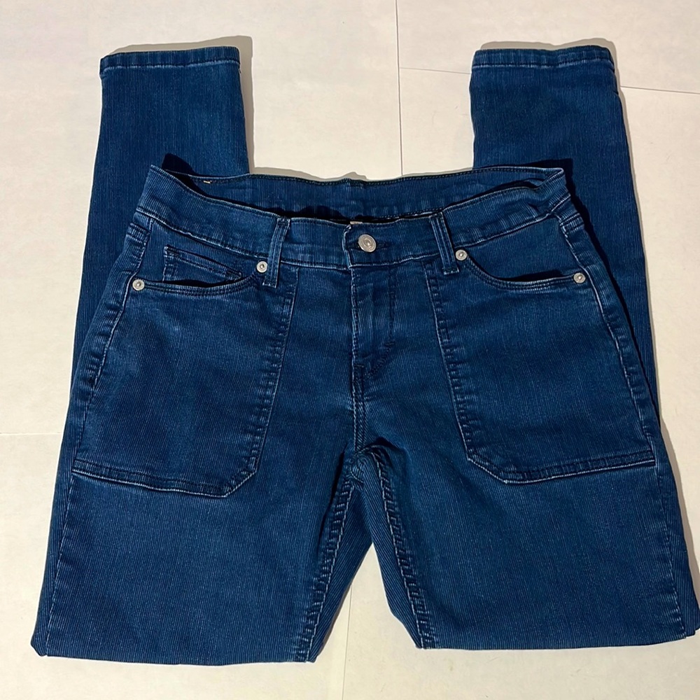 Levi's Urban Outfitters cords ribbed skinny jeans denim sz 29 medium wash